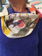 magpie silk scarf for her
