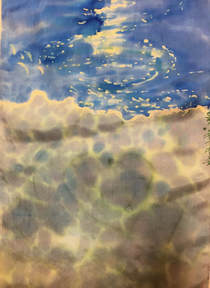 Yellowstone Sunrise Silk Batik Scarf