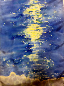 Yellowstone Sunrise Silk Batik Scarf