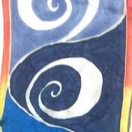 Our Inner Rainbow hand painted chakra scarf